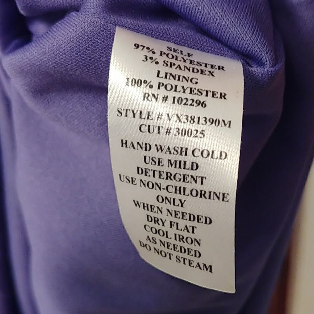 Connected Apparel Ruffled Purple Tie Dye Dress - Picture 6 of 8